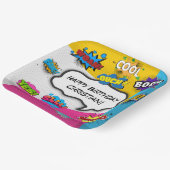 Stripboek Pop Art Custom Verjaardag Papieren Bordje (Gebogen)