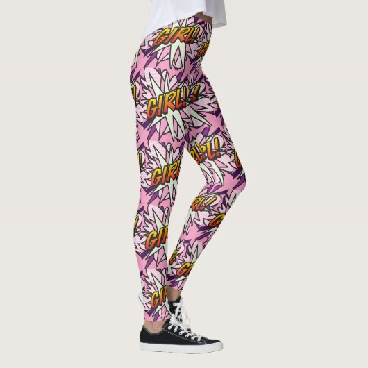 Stripboek Pop Art GIRL Leggings (Rechts)