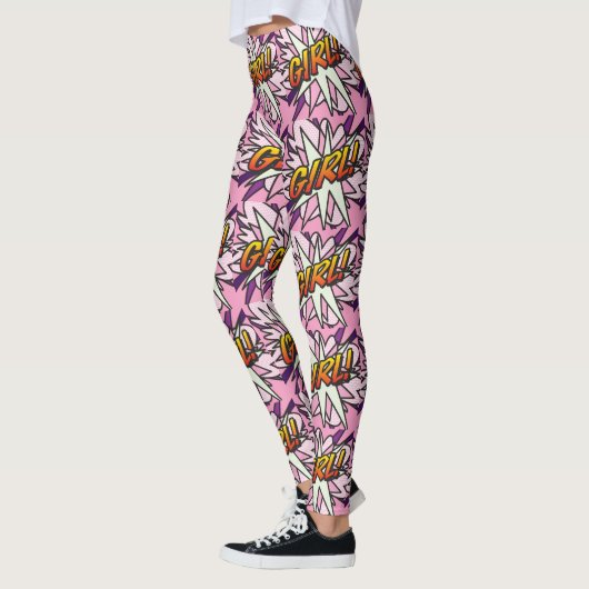 Stripboek Pop Art GIRL Leggings (Links)