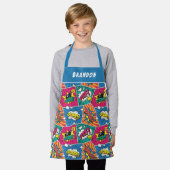 Stripboek Pop Art Kinder Schort (Gedragen)