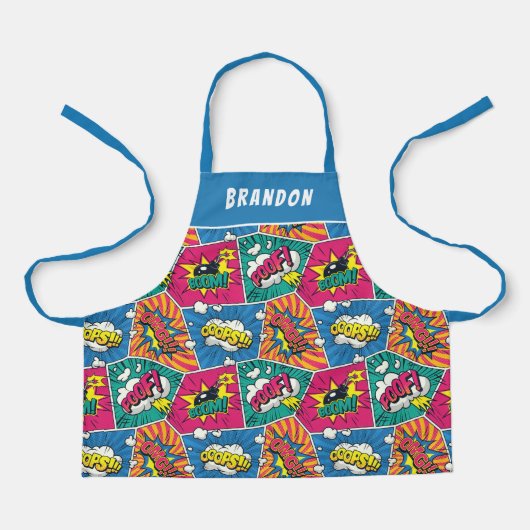 Stripboek Pop Art Kinder Schort (Voorkant)