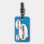 Stripboek Pop Art Name Shout-out Bagagelabel (Voorkant verticaal)