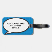 Stripboek Pop Art Name Shout-out Bagagelabel (Achterkant horizontaal)