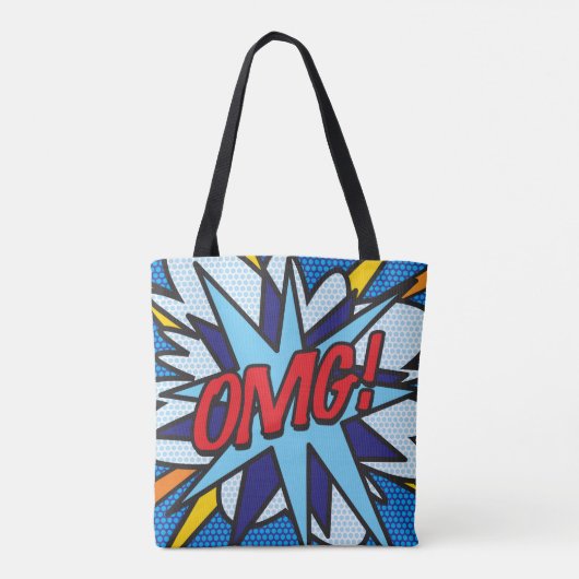 Stripboek Pop Art OMG! Tote Bag (Achterkant)