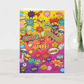 Stripboek Pop Art 💥🎉 Ongelooflijke bruiloft Bedankkaart (Achterkant)