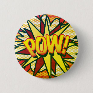 Stripboek Pop Art POW! retro Ronde Button 5,7 Cm