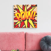 Stripboek Pop Art POW Superheld Canvas Afdruk (Insitu (Woonkamer))