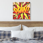 Stripboek Pop Art POW Superheld Canvas Afdruk (Insitu (Slaapkamer))