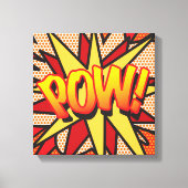 Stripboek Pop Art POW Superheld Canvas Afdruk (Voorkant)