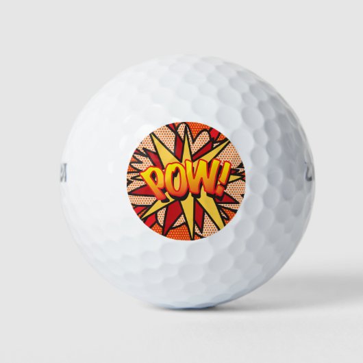 Stripboek Pop Art POW Superheld Golfballen (Voorkant)