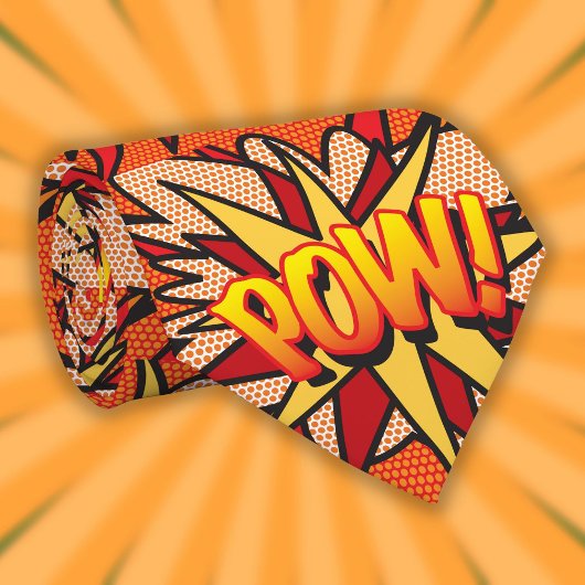 Stripboek Pop Art POW Superheld Stropdas