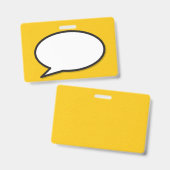 Stripboek Pop Art Praatwolk Badge (Voor- en achterkant)