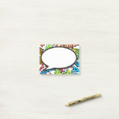 Stripboek Pop Art Praatwolk Post-it® Notes (Op bureau)