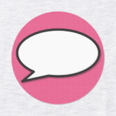 Stripboek Pop Art Praatwolk roze Labels (Design 1)