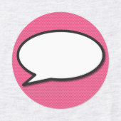 Stripboek Pop Art Praatwolk roze Labels (Design 2)