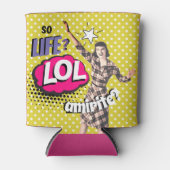 Stripboek Pop Art Retro Dame Grappig Blikjeskoeler (Voorkant)