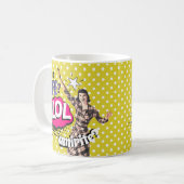 Stripboek Pop Art Retro Dame Grappig Koffiemok (Voorkant links)