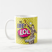 Stripboek Pop Art Retro Dame Grappig Koffiemok (Links)