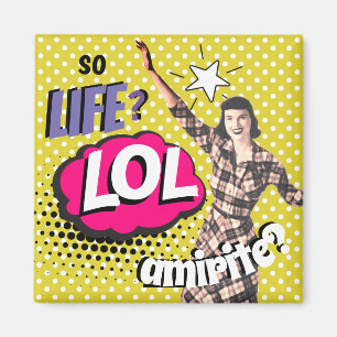 Stripboek Pop Art Retro Dame Grappig Magneet