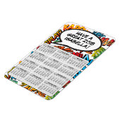 Stripboek Pop Art Speech Bubble 2018 Kalender Magneet (Linkerzijde)