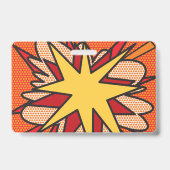 Stripboek Pop Art Spreekwolk Badge (Achterkant)