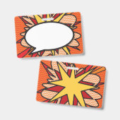 Stripboek Pop Art Spreekwolk Badge (Voor- en achterkant)