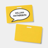 Stripboek Pop Art Spreekwolk Badge (Voor- en achterkant)