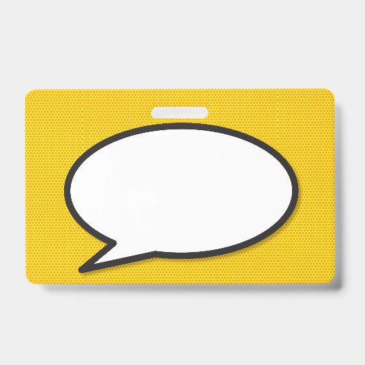 Stripboek Pop Art Spreekwolk Badge (Voorzijde)