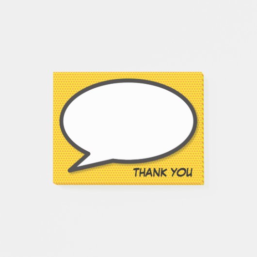 Stripboek Pop Art Spreekwolk Bedankt Post-it® Notes (Voorkant)