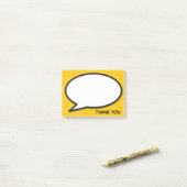 Stripboek Pop Art Spreekwolk Bedankt Post-it® Notes (Op bureau)