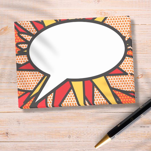 Stripboek Pop Art-spreekwolk Post-it® Notes