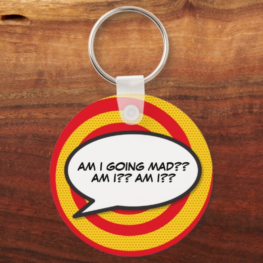 Stripboek Pop Art-spreekwolk Sleutelhanger (Voorkant)