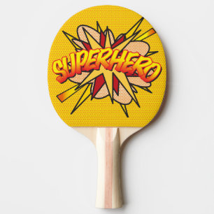 Stripboek Pop Art SUPERHELD Modern Trendy Tafeltennisbatje