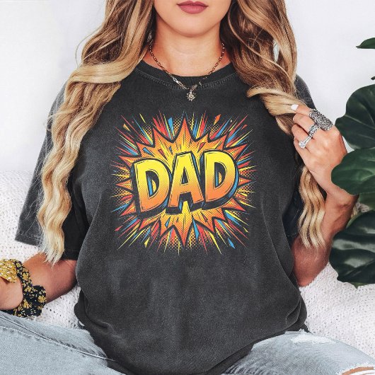 Stripboek Pop Art Vader Vaderdag Explosie T-shirt
