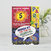 Stripboek Pop Art Verjaardagsfeest Kaart (Staand voorkant)