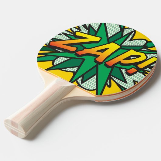 Stripboek Pop Art ZAP Modern Modern Pret Tafeltennisbatje (Voorkant Gekanteld)