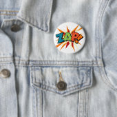 Stripboek Pop Art ZAP! Ronde Button 5,7 Cm (In situ)