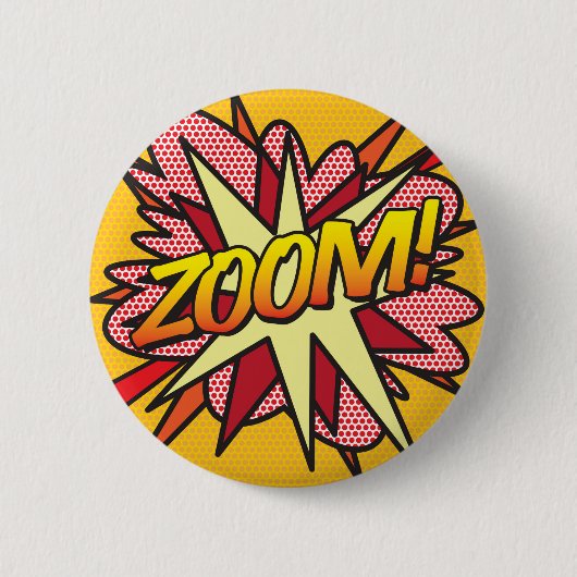 Stripboek Pop Art ZOOM! Ronde Button 5,7 Cm (Voorkant)