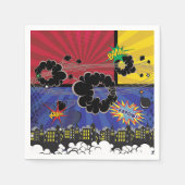 Stripboek Pop Kunst Kleurrijk Verjaardagsfeest Servet (Voorkant)