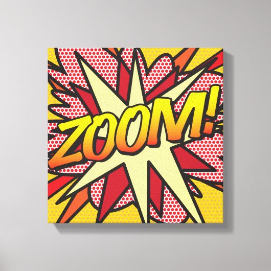Stripboek Pop Kunst ZOOM Superhero Canvas Afdruk (Voorkant)