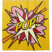 Stripboek POP Leuk Retro Moderne Superheld Douchegordijn (Voorkant)