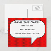 Stripboek Save the Date Briefkaart (Voorkant / Achterkant)