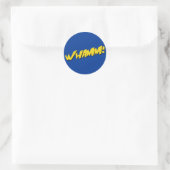 Stripboek Sticker in blauw (Tas)
