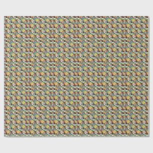 Stripboek stijl Retro Pop Art Geometrisch Patroon Cadeaupapier