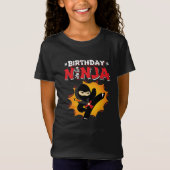Stripboek Stijl Super Party Verjaardag Ninja T-shirt (Voorkant)