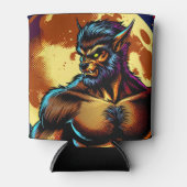 Stripboek Stijl Weerwolf voor Volle Maan Blikjeskoeler (Voorkant)
