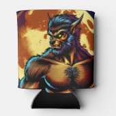 Stripboek Stijl Weerwolf voor Volle Maan Blikjeskoeler (Achterkant)