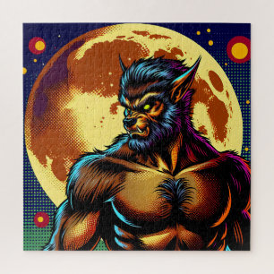 Stripboek Stijl Weerwolf voor Volle Maan Legpuzzel
