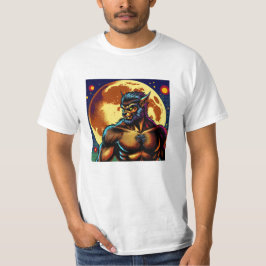Stripboek Stijl Weerwolf voor Volle Maan T-shirt