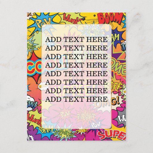 STRIPBOEK SUPERHELD BRUILOFT INFORMATIEKAARTJE (Voorkant)